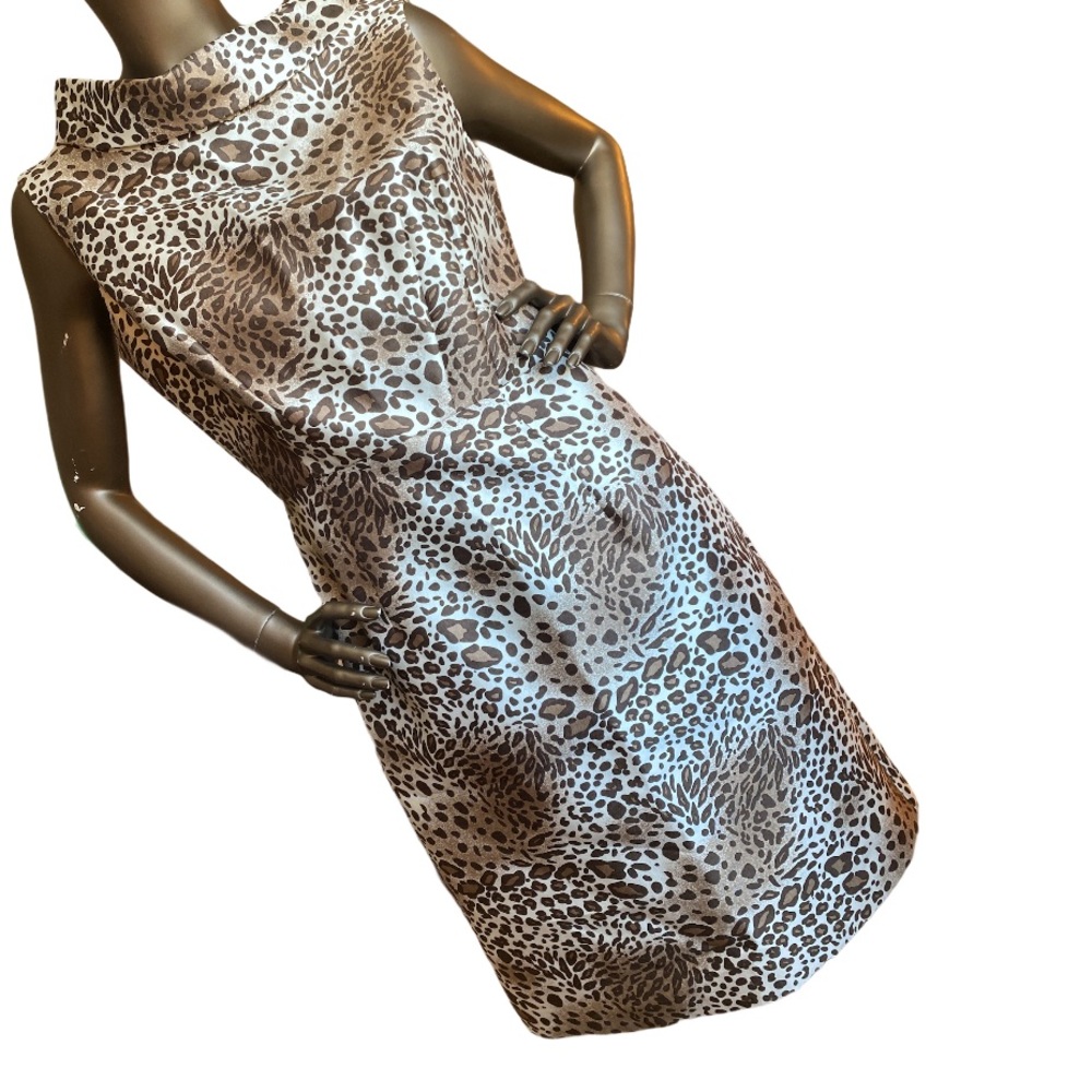 TORI JON RICKIE FREEMAN ANIMAL PRINT DRESS